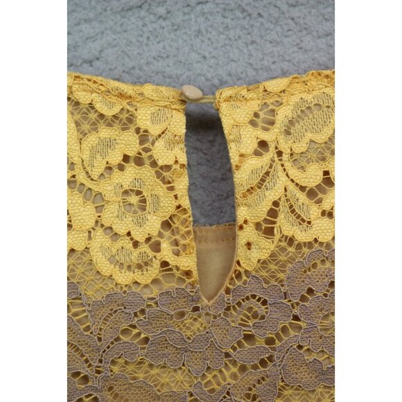 Blushing Heart All Lace Long Bell Sleeve Tunic-Sheer-Lined-Large-Cottagecore - Picture 12 of 12